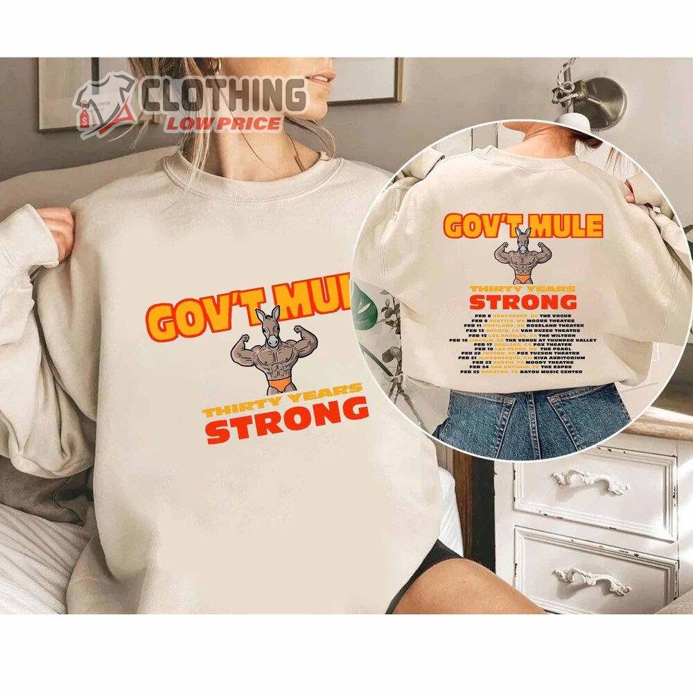 Gov'T Mule The 30 Years Strong Tour 2024 Merch, Gov'T Mule Tour 2024