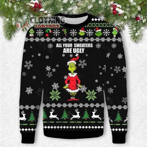 Grinch Buckle Up Butter Cup Ugly Xmas Sweatshirt Grinch Cartoon Sweater Grinch Stole Christmas Sweater Grinchmas Movie Shirt