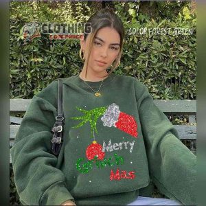 Grinch Hand Holding Ornament Christmas Sweatshirt, The Grinch Christmas Family Shirt, Merry Grinchmas Shirt, Merry Christmas Grinch Sweatshirt