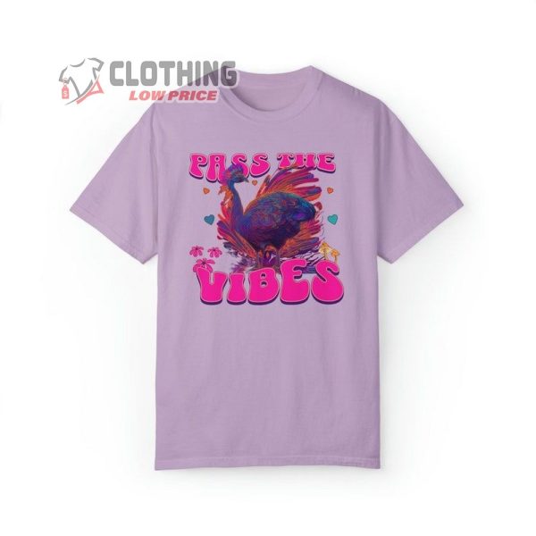 Groovy Thanksgiving Vibe T-Shirt, Pass The Vibes On This Thankful Shirt, Funny Thanksgiving Shirt, Retro Turkey Day, Thanksgiving Gift