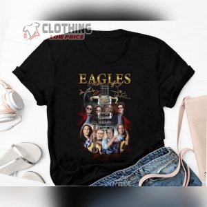 Guitar The Eagles Band Signature 52nd Anniversary Shirt, The Eagles Shirt Fan Gift, The Eagles Band Merch, The Eagles The Long Goodbye Final Tour 2023 Tshirt