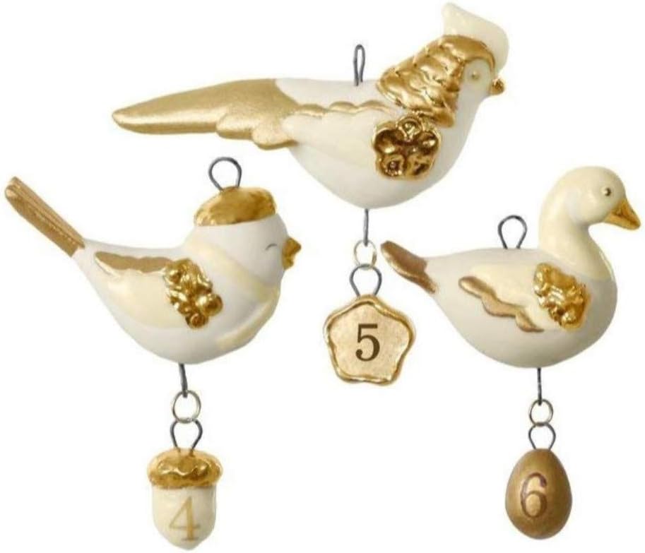 Hallmark 12 Little Days of Christmas Set of Days 4 6 Mini Porcelain Ornaments amazon