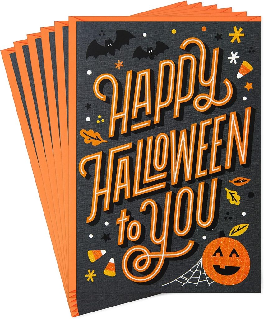 Hallmark Pack of Halloween Cards 6 Cards with Envelopes amazon