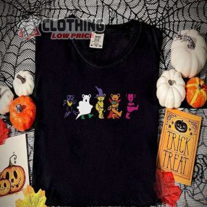 Halloween Dancing Bears Cute Ghost Jerry Garcia Shirt Classical Rock Vintage Rock Halloween Shirt1