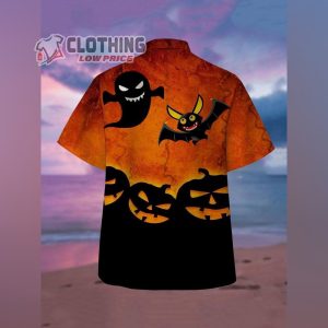 Halloween Hawaii Shirt, Halloween Pumpkin Tee, 3D Hawaiian Shirt, Summer Beach Shirt, Hawaiian Halloween Shirt, Summer Party Shirt, Halloween Gift