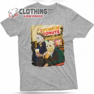 Halloween Movie Inspired T Shirt Michael Myers Drinking Coffee Funny Humorous Tee 4