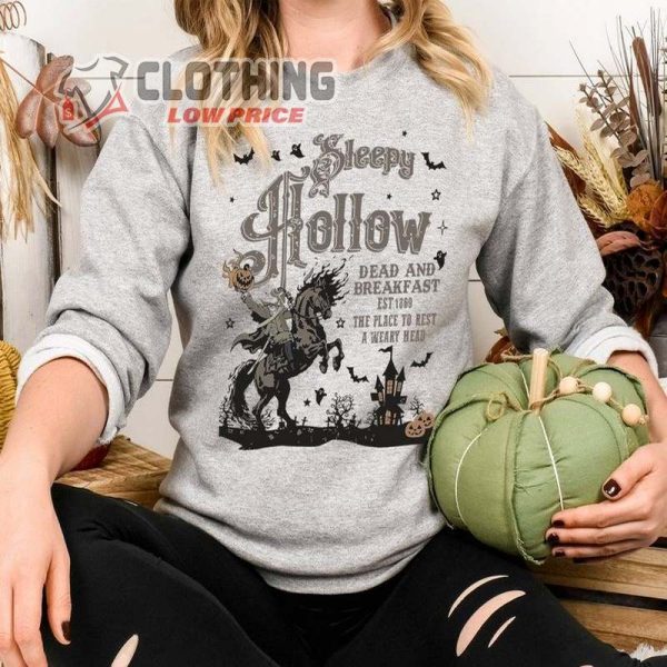 Halloween Sleepy Hollow Sweatshirt, Headless Horseman Sleepy Hollow Dead And Breakfast, Disney Halloween Horror Retro Fall Shirt