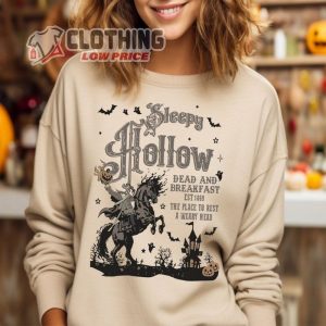 Halloween Sleepy Hollow Sweatshirt, Headless Horseman Sleepy Hollow Dead And Breakfast, Disney Halloween Horror Tee