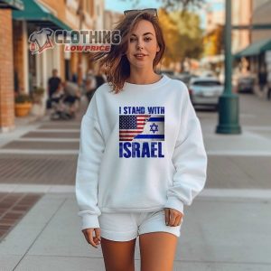 Hamas Attack On Israel Merch, I Stand With Israel Sweatshirt, Peace Love Israel T-Shirt, Israeli Flag Sweatshirt, American Flag Shirt, I Stand For Peace Israel Sweatshirt