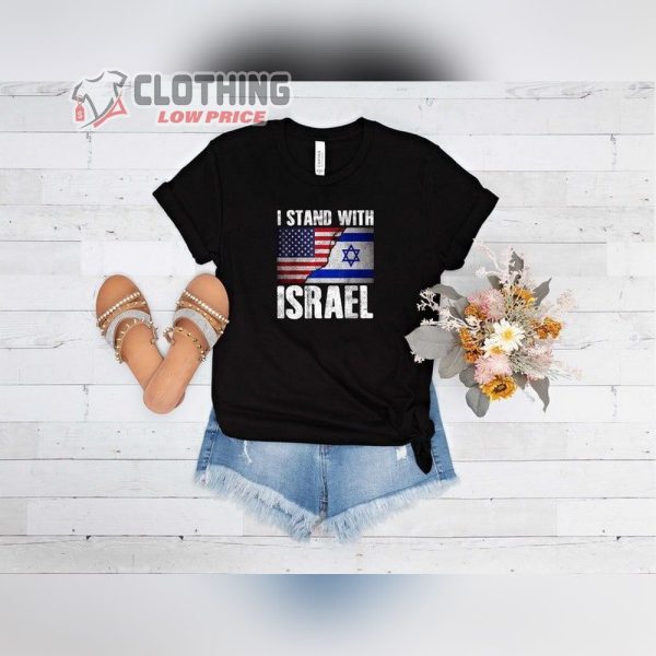 Hamas Attack On Israel Merch, I Stand With Israel Sweatshirt, Peace Love Israel T-Shirt, Israeli Flag Sweatshirt, American Flag Shirt, I Stand For Peace Israel Sweatshirt