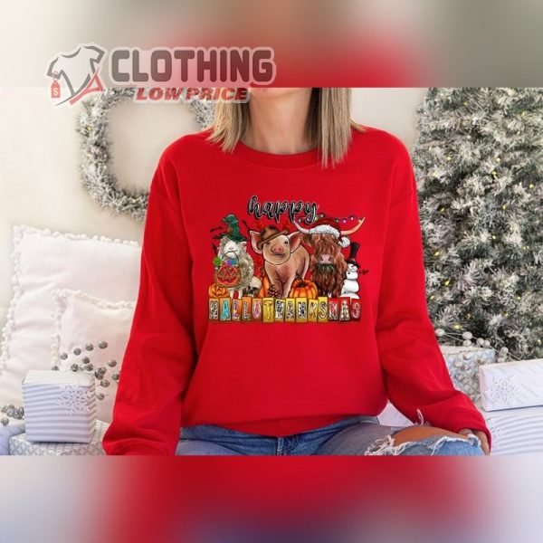 Happy Hallothanksmas Shirt, Happy Hallothanksmas Thanksgiving And Merry Christmas Shirt, Happy Thanksgiving Shirt, Christmas Sweatshirt, Holiday Gifts