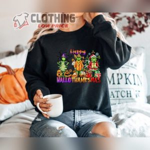 Happy Hallothanksmas Sweatshirt Christmas Sweatshirt Cute Halloween Sweateshirt Funny Halloween Shirt Holiday Gifts 1