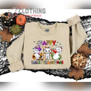 Happy Hallothanksmas Sweatshirts Halloween Thanksgiving Christmas Eeyore Shirt merry hallothanksmas gift Holiday Season Gift 1