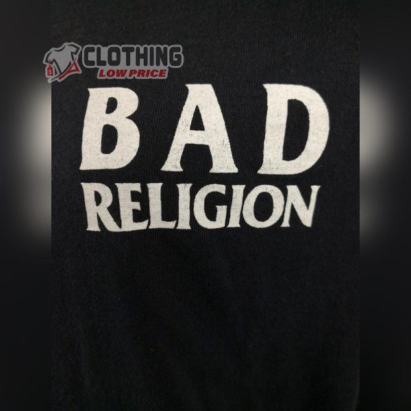 Hardcore Punk Bad Religion 1989 Vintage Long Sleeve T-Shirt, Bad Religion Los Angeles Rock Band 3D Sweatshirt