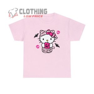 Hello Kitty Halloween Mummy Shirt Sanrio Cute Kawaii Pastel Pink Cute Shirt 2