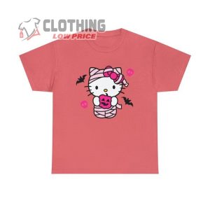 Hello Kitty Halloween Mummy Shirt Sanrio Cute Kawaii Pastel Pink Cute Shirt 3