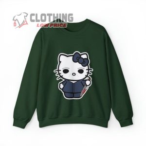 Hello Kitty Halloween Sweatshirt, Cute Michael Myers Shirt Hello Kitty As Michael Myers Spooky Season Sweater