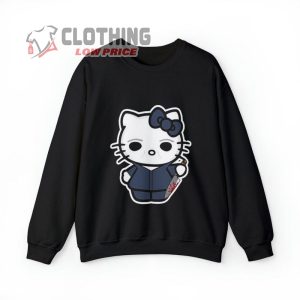 Hello Kitty Halloween Sweatshirt Cute Michael Myers Shirt Hello Kitty As Michael Myers Spooky Season Sweater 1