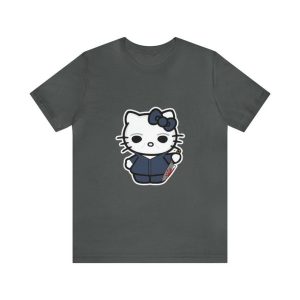 Hello Kitty Halloween T Shirt, Cute Michael Myers Shirt Hello Kitty As Michael Myers Spooky Season Tshirt