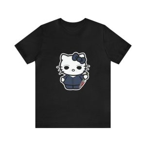 Hello Kitty Halloween Sweatshirt Cute Michael Myers Shirt Hello Kitty As Michael Myers Spooky Season Sweater