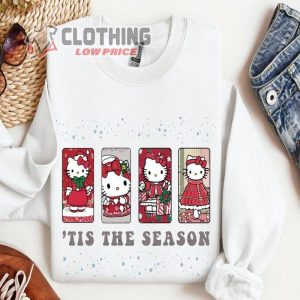 Holiday Season Kitty Cat Sweatshirt Kawaii Kitty Retro Christmas Shirt 3