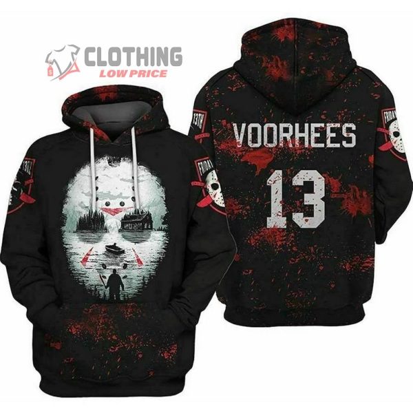 Jason Voorhees Hoodie All Over Print Shirt, Friday The 13Th 3D Tee Shirt, Serial Killers 3D Sweater, Halloween Sweetshirt, Halloween Movie Gift