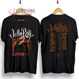 Jelly Roll 2023 Tour Unisex Merch, Jelly Roll Backroad Baptism 2023 Tour Shirt, Jelly Roll Tour 2023 T-Shirt