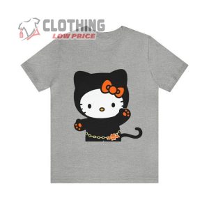Kawaii Halloween Hello Kitty Short Sleeve Tee Shirt Cute Sanrio Festive Custom Shirt