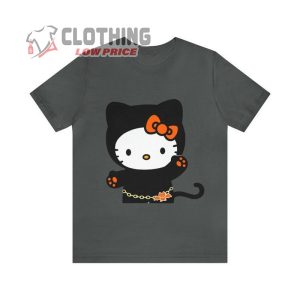 Kawaii Halloween Hello Kitty Short Sleeve Tee Shirt Cute Sanrio Festive Custom Shirt 3