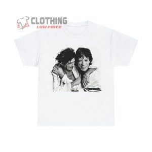 Keith Richards Mick Jagger Graphic Merch, Rolling Stones White Unisex Tee, Mick Jagger T-Shirt, Keith Richards T-Shirt