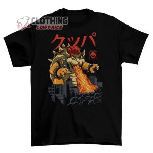 King Bowser Shirt, Super Mario Bowser Shirt, Bowser Japanese Shirt, Novelty Graphic Tee, Kaiju Monster Tee Gift