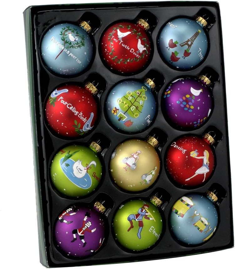 Kurt Adler Twelve Days of Christmas Ball Ornament amazon