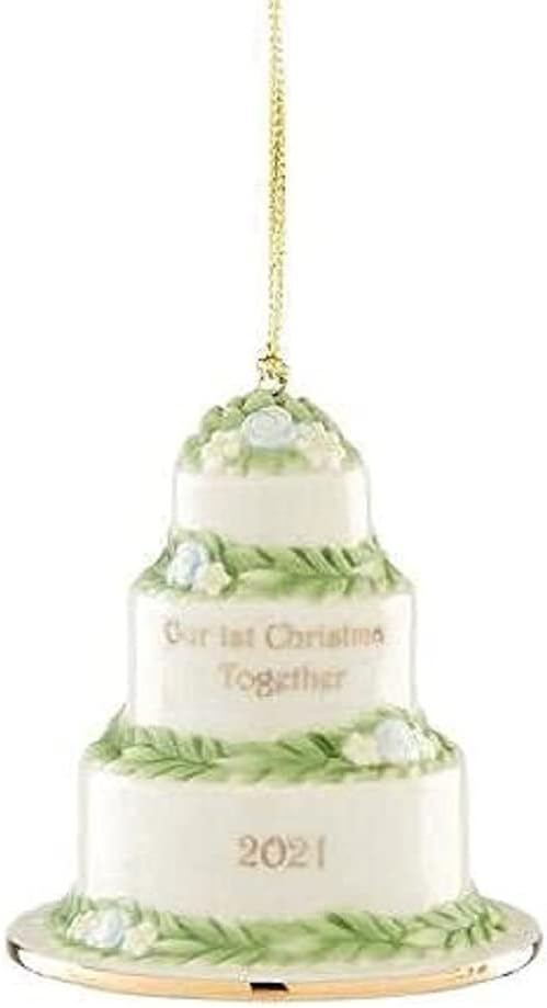 Lenox 2021 Our First Christmas Together Cake Ornament amazon