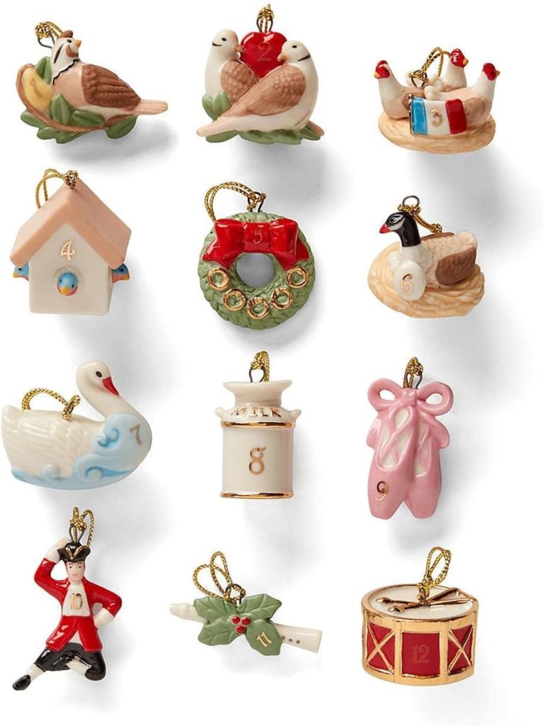 Lenox 878893 Twelve Days of Christmas 12 Piece Ornament Set amazon