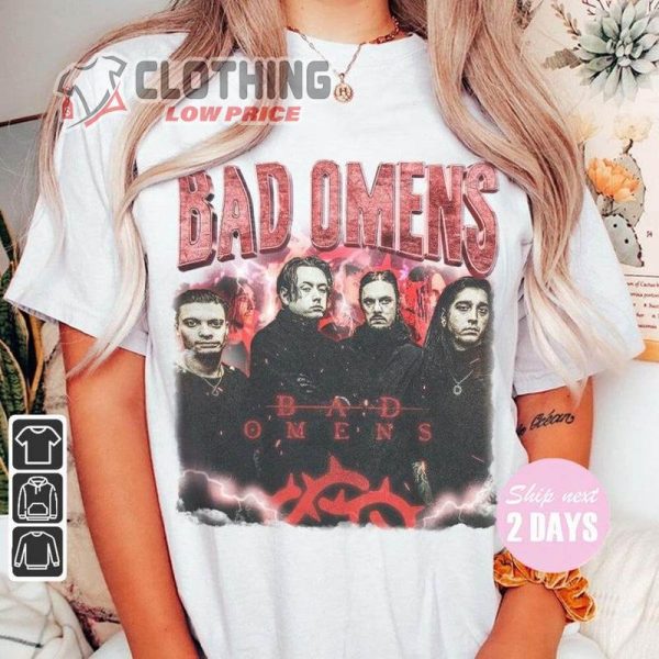 Limited Bad Omens Music Shirt, The Death Of Peace Of Mind Album World Tour Ticket 2023 Tee