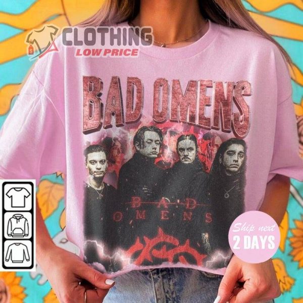 Limited Bad Omens Music Shirt, The Death Of Peace Of Mind Album World Tour Ticket 2023 Tee
