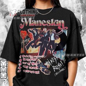 Maneskin Music Tour Merch, Rush World Tour 2023 Tickets Shirt, Maneskin Rock Band Concert Sweashirt