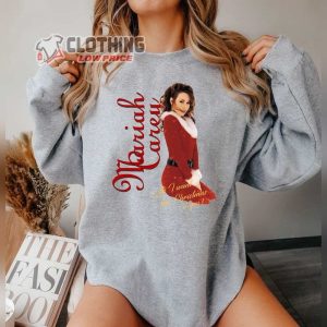 Mariah Carey Xmas Hoodie All I Want For Christmas Is Mariah Carey Sweatshirt Best Christmas Song Tee Shirt Christmas Gift Shirt For Family Friends3