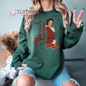 Mariah Carey Xmas Hoodie All I Want For Christmas Is Mariah Carey Sweatshirt Best Christmas Song Tee Shirt Christmas Gift Shirt For Family Friends4