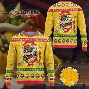 Mario Bowser Christmas Sweater, Bowser Chrismas Tee, Turtle Super Game Xmas Sweatshirt, Happy Chrismas, Christmas Gift