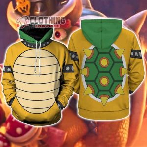 Mario Bowser 3D Hoodie, Bowser Shirt, Super Mario Bowser Sweatshirt, Halloween Costume Shirt, Bowser Cosplay Tee Gift