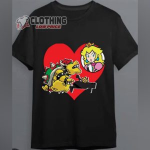 Mario Peaches Bowser Cupid Shirt Bowser Love Peaches Shirt Bower Peaches Romantic Tee Super Mario Bowser Mario Peaches Mario Tee Gift