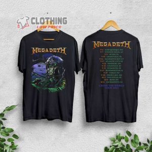 Megadeth Rust In Peace Album Merch, Megadeth Crush The World Tour 2023 T-Shirt