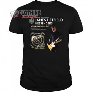 Metallica M72 St Louis Merch, Metallica M72 St Louis Left Bank Bookx Presents The Guitars James Hetfield Messengers T-Shirt