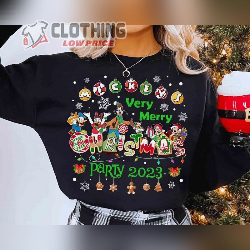 Mickeys Very Merry Christmas Party 2023 Ginger Cookies T Shirt Disney Santa Mickey And Friends Sweatshirt Holiday Merch Gift Christmas 2023 Gift
