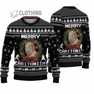 Mike Tyson Fans Ugly Sweater 3D All Over Print Boxing Lovers Ugly Xmas Sweater Mike Tyson Merry Christmith Christmas Ugly Sweater