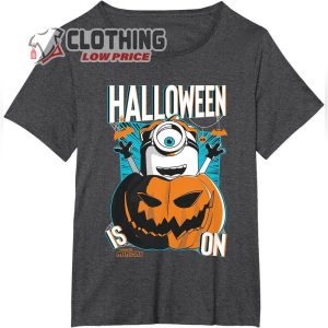 Minions Halloween is on Scary Pumpkin T Shirt 1