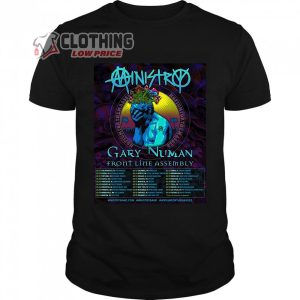 Ministry Band Tour 2024 Merch, Ministry With Gary Numan And Front Line Assembly Shirt, Ministry 2024 North American Tour Tickets T Shirt
