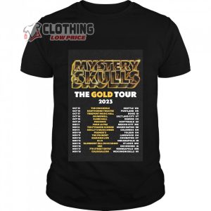 Mystery Skulls The Gold Tour 2023 Merch, Mystery Skulls Tour 2023 Setlist Shirt, The Gold Album Tee, Mystery Skulls Concert T-Shirt