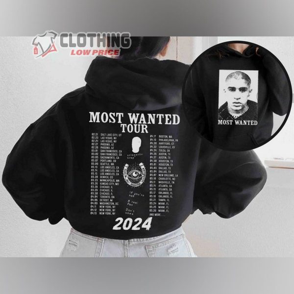 Nadie Sabe Lo Que Va Pasar Manana Merch, Bad Bunny Most Wanted Tour Shirt, Bad Bunny Concert 2024 Sweashirt